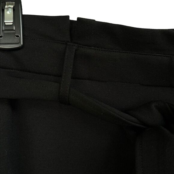 Bar III Large Career Pants Pockets Hi-Rise Pull-On Stretch Cuffed Hems Black New - Picture 4 of 10